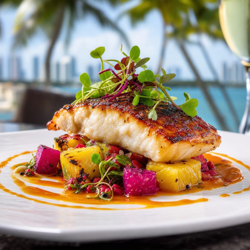 Gourmet dish showcasing Miami Spice